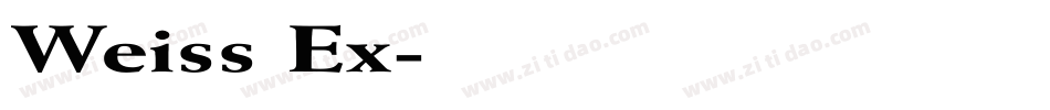 Weiss Ex字体转换